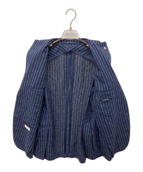 TAGLIATORE（タリアトーレ）TAGLIATORE (タリアトーレ) ストライプテーラードジャケット ブルー サイズ:44の古着・服飾アイテム