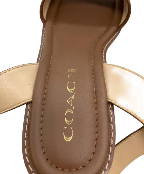 COACH（コーチ）COACH (コーチ) コーリー エスパドリーユ シグネチャー ジャガード ブラウン サイズ:7の古着・服飾アイテム