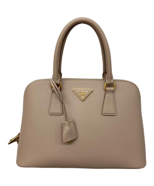 PRADA（プラダ）PRADA (プラダ) プロムナード サフィアーノレザー ミニ ハンドバッグ ベージュの古着・服飾アイテム