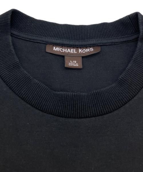 MICHAEL KORS（マイケルコース）MICHAEL KORS (マイケルコース) KANGA レーベル クルーネックニット ブラック サイズ:Lの古着・服飾アイテム