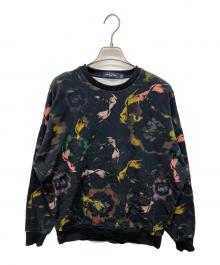 FRED PERRY（フレッドペリー）の古着「FLORAL PRINT SWEAT SHIRT」｜ブラック