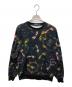 FRED PERRY（フレッドペリー）の古着「FLORAL PRINT SWEAT SHIRT」｜ブラック