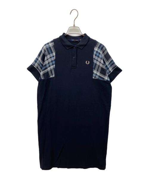 FRED PERRY（フレッドペリー）FRED PERRY (フレッドペリー) チェックパッチワンピース ネイビー サイズ:36の古着・服飾アイテム