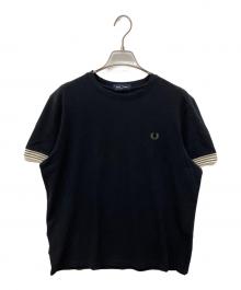 FRED PERRY（フレッドペリー）の古着「ストライプド カフTシャツ」｜ブラック