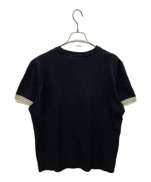 FRED PERRY（フレッドペリー）FRED PERRY (フレッドペリー) ストライプド カフTシャツ ブラック サイズ:Lの古着・服飾アイテム