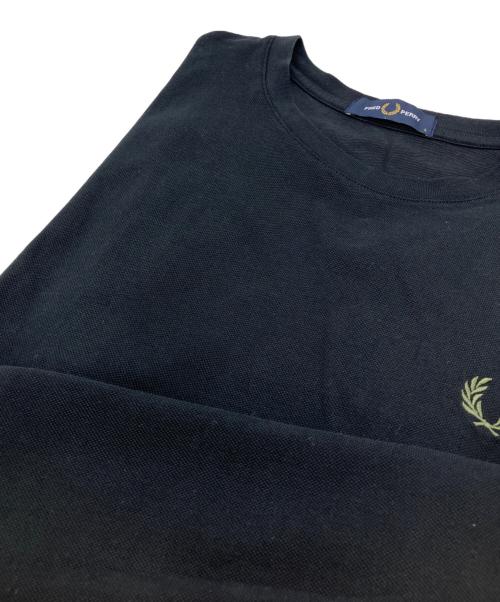 FRED PERRY（フレッドペリー）FRED PERRY (フレッドペリー) ストライプド カフTシャツ ブラック サイズ:Lの古着・服飾アイテム