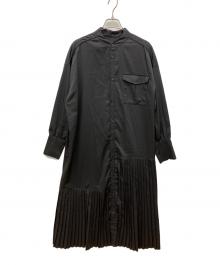 SUM1 STYLE（スミスタイル）の古着「ポケット付きランダムプリーツワンピース」｜ブラック