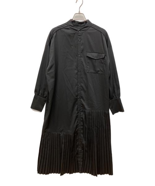 SUM1 STYLE（スミスタイル）SUM1 STYLE (スミスタイル) ポケット付きランダムプリーツワンピース ブラック サイズ:Fの古着・服飾アイテム