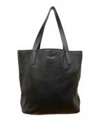 BLACK LABEL CRESTBRIDGEブラックレーベル クレストブリッジ）の古着「レザートートバッグ」｜ブラック