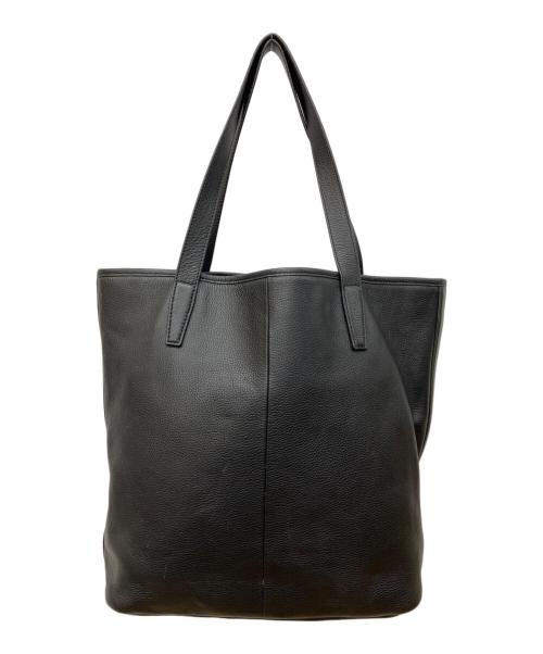 BLACK LABEL CRESTBRIDGE（ブラックレーベル クレストブリッジ）BLACK LABEL CRESTBRIDGE (ブラックレーベル クレストブリッジ) レザートートバッグ ブラックの古着・服飾アイテム