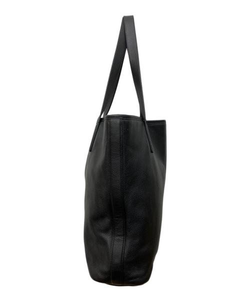 BLACK LABEL CRESTBRIDGE（ブラックレーベル クレストブリッジ）BLACK LABEL CRESTBRIDGE (ブラックレーベル クレストブリッジ) レザートートバッグ ブラックの古着・服飾アイテム