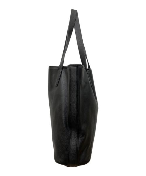 BLACK LABEL CRESTBRIDGE（ブラックレーベル クレストブリッジ）BLACK LABEL CRESTBRIDGE (ブラックレーベル クレストブリッジ) レザートートバッグ ブラックの古着・服飾アイテム