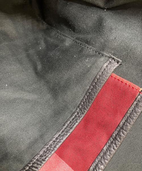 BLACK LABEL CRESTBRIDGE（ブラックレーベル クレストブリッジ）BLACK LABEL CRESTBRIDGE (ブラックレーベル クレストブリッジ) レザートートバッグ ブラックの古着・服飾アイテム
