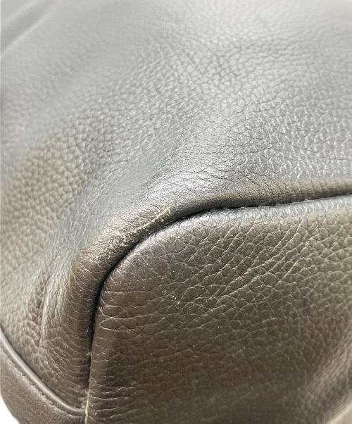 BLACK LABEL CRESTBRIDGE（ブラックレーベル クレストブリッジ）BLACK LABEL CRESTBRIDGE (ブラックレーベル クレストブリッジ) レザートートバッグ ブラックの古着・服飾アイテム