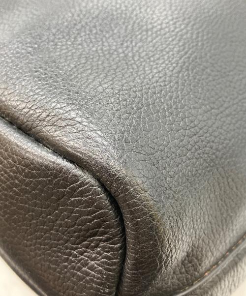 BLACK LABEL CRESTBRIDGE（ブラックレーベル クレストブリッジ）BLACK LABEL CRESTBRIDGE (ブラックレーベル クレストブリッジ) レザートートバッグ ブラックの古着・服飾アイテム