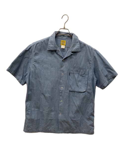 THE BLUEST OVERALLS（ザ ブルーエスト オーバーオールズ）THE BLUEST OVERALLS (ザ ブルーエスト オーバーオールズ) S/S CHAMBRAY（シャンブレー） インディゴ サイズ:38の古着・服飾アイテム