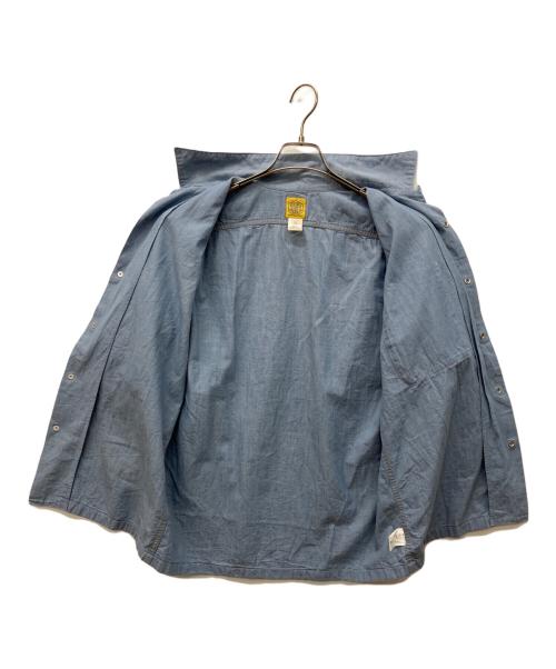 THE BLUEST OVERALLS（ザ ブルーエスト オーバーオールズ）THE BLUEST OVERALLS (ザ ブルーエスト オーバーオールズ) S/S CHAMBRAY（シャンブレー） インディゴ サイズ:38の古着・服飾アイテム