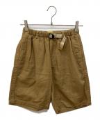 THE BLUEST OVERALLSザ ブルーエスト オーバーオールズ）の古着「HERRINGBONE SHORT PANTS」｜ブラウン