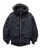 Spick and Spanスピック＆スパン）の古着「フーテッドギャザースリーブブルゾン」｜ネイビー