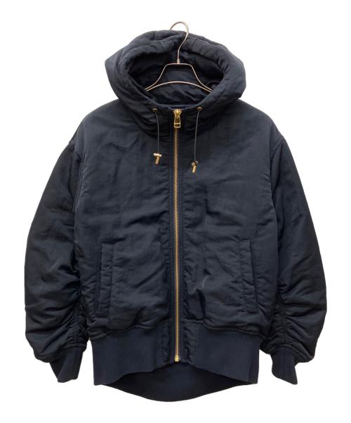 Spick and Span（スピック＆スパン）Spick and Span (スピック＆スパン) フーテッドギャザースリーブブルゾン ネイビー サイズ:FREEの古着・服飾アイテム