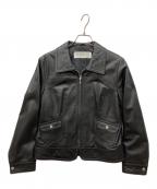 BALMAINバルマン）の古着「シングルラムレザージャケット」｜ブラック
