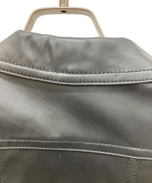 BALMAIN（バルマン）BALMAIN (バルマン) シングルラムレザージャケット ブラック サイズ:13の古着・服飾アイテム