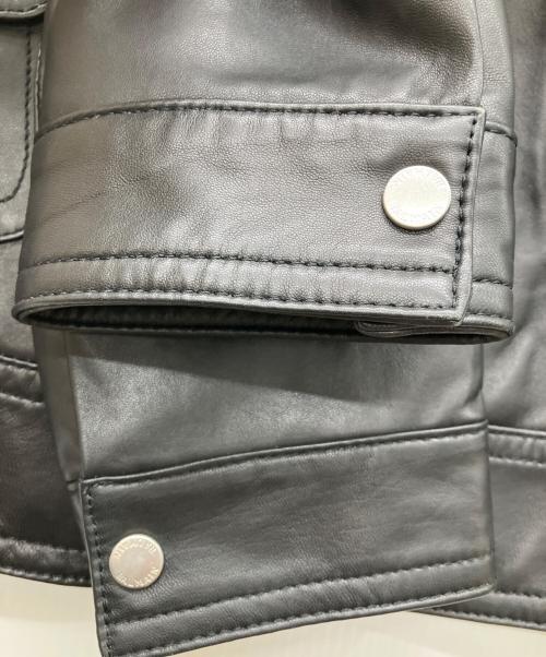 BALMAIN（バルマン）BALMAIN (バルマン) シングルラムレザージャケット ブラック サイズ:13の古着・服飾アイテム