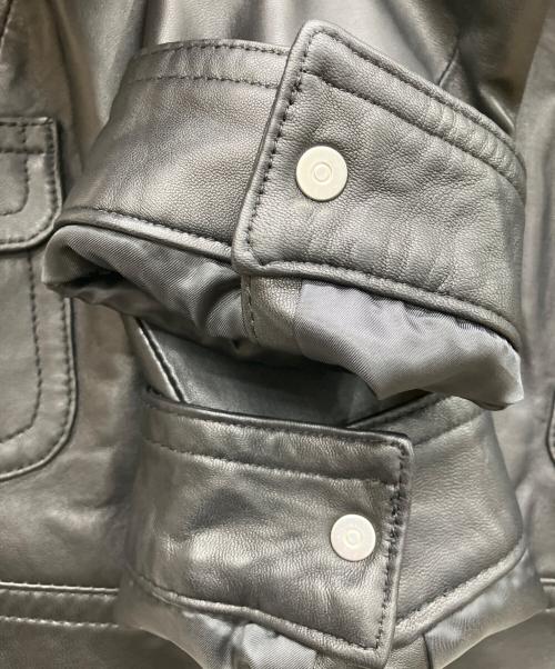 BALMAIN（バルマン）BALMAIN (バルマン) シングルラムレザージャケット ブラック サイズ:13の古着・服飾アイテム