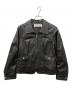 BALMAIN（バルマン）の古着「シングルラムレザージャケット」｜ブラック