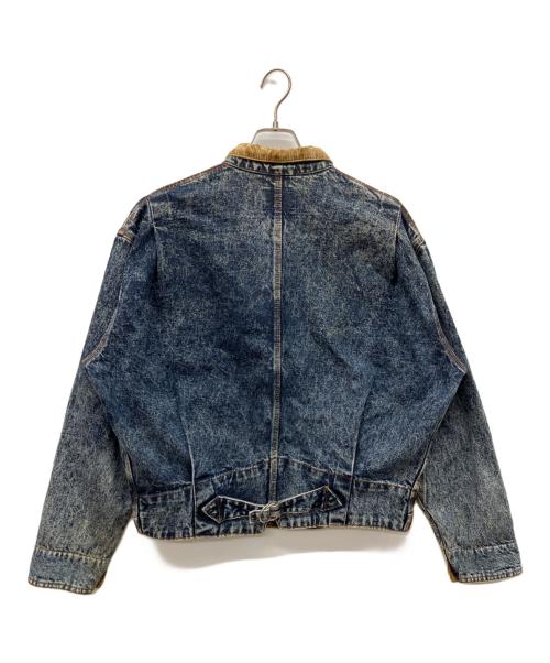LEVI'S（リーバイス）LEVI'S (リーバイス) 襟コーデュロイデニムジャケット　ケミカルウォッシュ加工 インディゴ サイズ:Sの古着・服飾アイテム