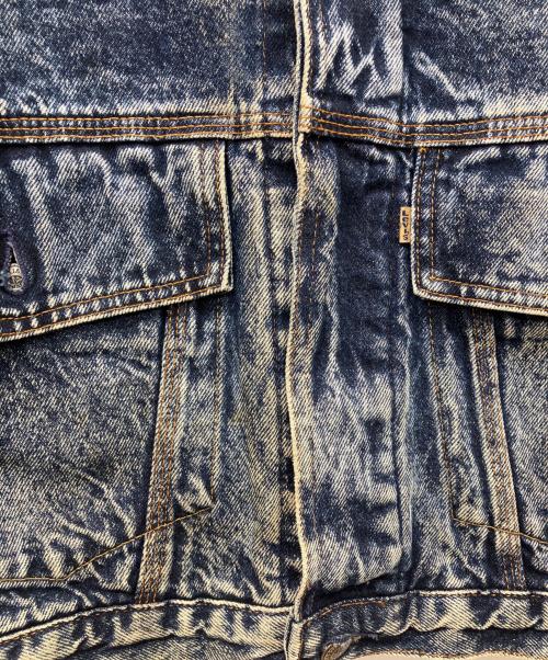 LEVI'S（リーバイス）LEVI'S (リーバイス) 襟コーデュロイデニムジャケット　ケミカルウォッシュ加工 インディゴ サイズ:Sの古着・服飾アイテム
