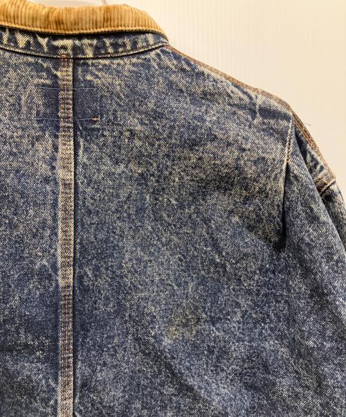 LEVI'S（リーバイス）LEVI'S (リーバイス) 襟コーデュロイデニムジャケット　ケミカルウォッシュ加工 インディゴ サイズ:Sの古着・服飾アイテム