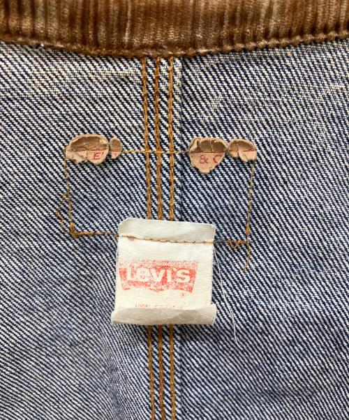 LEVI'S（リーバイス）LEVI'S (リーバイス) 襟コーデュロイデニムジャケット　ケミカルウォッシュ加工 インディゴ サイズ:Sの古着・服飾アイテム