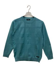 BLACK LABEL CRESTBRIDGE（ブラックレーベル クレストブリッジ）の古着「コンフィーシャドーチェックニット」｜グリーン