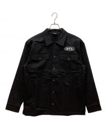 DOG TOWN（ドッグ タウン）の古着「L/Sシャツ　"L/S PATCH WORK SHIRT"　(Black)」｜ブラック