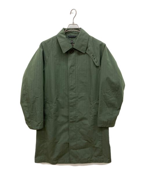 D'URBAN（ダーバン）D'URBAN (ダーバン) ライナー付き コットンライクバルカラーコート グリーン サイズ:Mの古着・服飾アイテム
