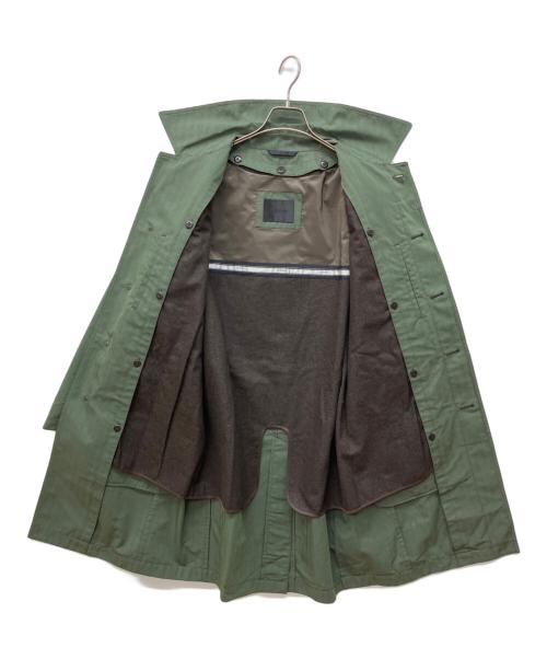 D'URBAN（ダーバン）D'URBAN (ダーバン) ライナー付き コットンライクバルカラーコート グリーン サイズ:Mの古着・服飾アイテム