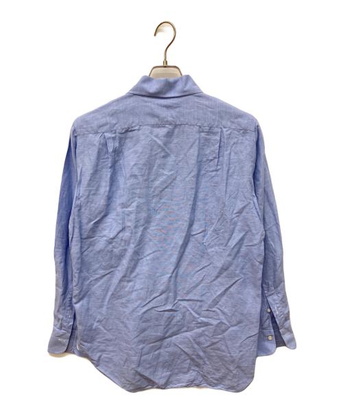 BARBA（バルバ）BARBA (バルバ) コットンリネンワイドカラーシャツ ブルー サイズ:39　15 1/2の古着・服飾アイテム
