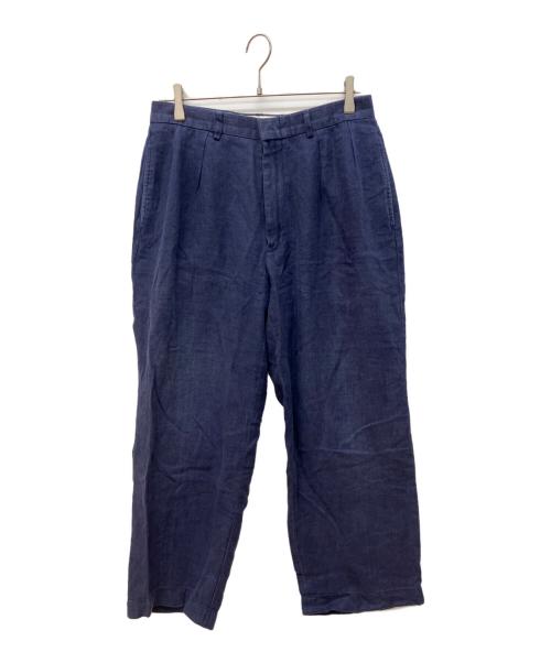 POLO RALPH LAUREN（ポロ・ラルフローレン）POLO RALPH LAUREN (ポロ・ラルフローレン) リネンワイドパンツ ネイビー サイズ:W32×L34の古着・服飾アイテム