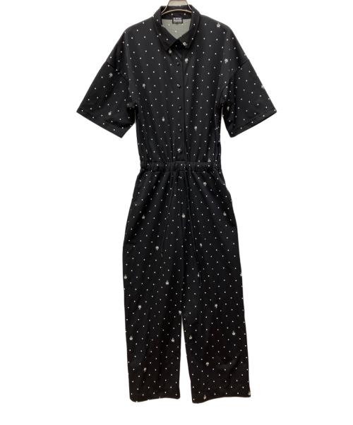 Hysteric Glamour（ヒステリックグラマー）Hysteric Glamour (ヒステリックグラマー) DOT PANDA総柄 オールインワン ブラック サイズ:FREEの古着・服飾アイテム
