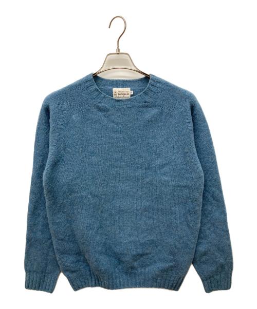 INVERALLAN（インバーアラン）INVERALLAN (インバーアラン) クルーネックウールニット スカイブルー サイズ:38の古着・服飾アイテム