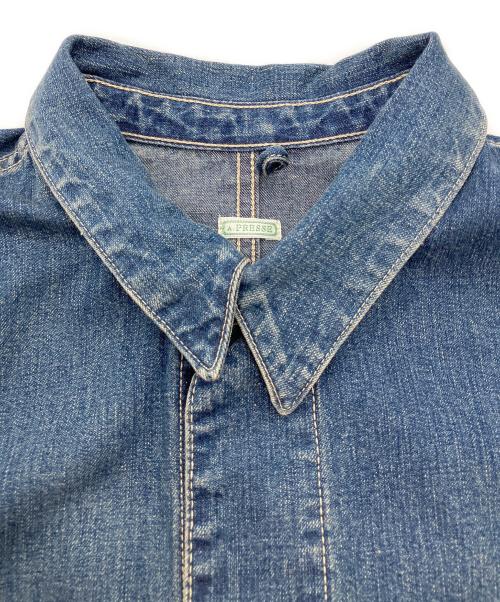 A.PRESSE（アプレッセ）A.PRESSE (アプレッセ) Denim Coverall Jacket（デニム・カバーオール・ジャケット） インディゴ サイズ:3の古着・服飾アイテム