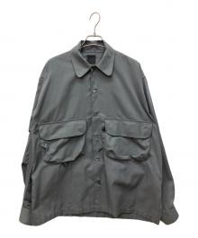 DAIWA PIER39（ダイワ ピア39）の古着「SPORTS OPEN COLLAR SHIRT L/S（スポーツ オープン カラー シャツ ロングスリーブ）」｜グレー