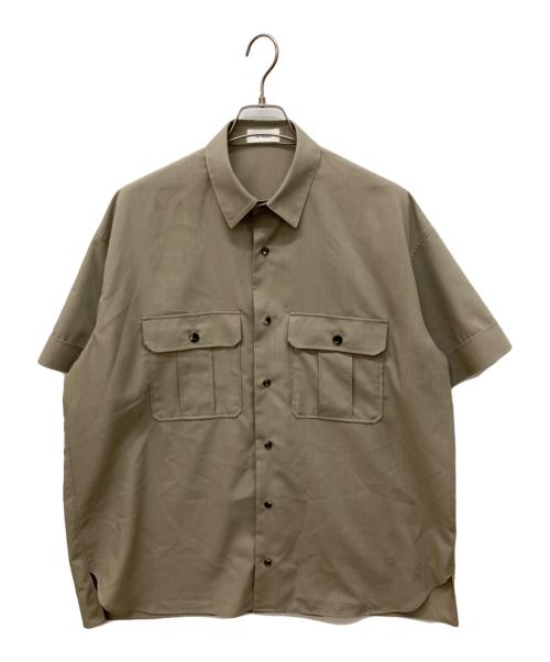 THE RERACS（ザ リラクス）THE RERACS (ザ リラクス) THE MILITARY SHIRTS　ミリタリー半袖シャツ ベージュ サイズ:48の古着・服飾アイテム