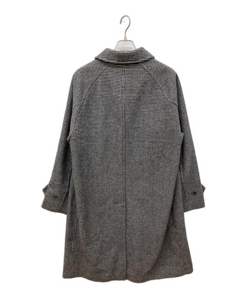 UNITED ARROWS（ユナイテッドアローズ）UNITED ARROWS (ユナイテッドアローズ) モッサ ハウンドトゥース バルマカーンコート　ロングコート グレー サイズ:Ｌの古着・服飾アイテム