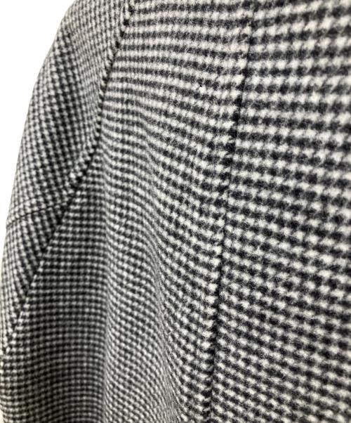 UNITED ARROWS（ユナイテッドアローズ）UNITED ARROWS (ユナイテッドアローズ) モッサ ハウンドトゥース バルマカーンコート　ロングコート グレー サイズ:Ｌの古着・服飾アイテム