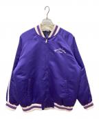 CarHarttカーハート）の古着「MOTOWN VARSITY JACKET　モータウン・ヴァーシティ・ジャケット　スタジャン」｜パープル