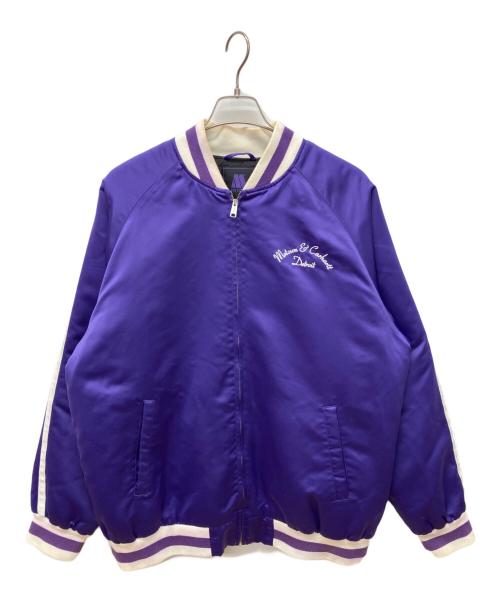 CarHartt（カーハート）CarHartt (カーハート) MOTOWN VARSITY JACKET　モータウン・ヴァーシティ・ジャケット　スタジャン パープル サイズ:ＸＬの古着・服飾アイテム