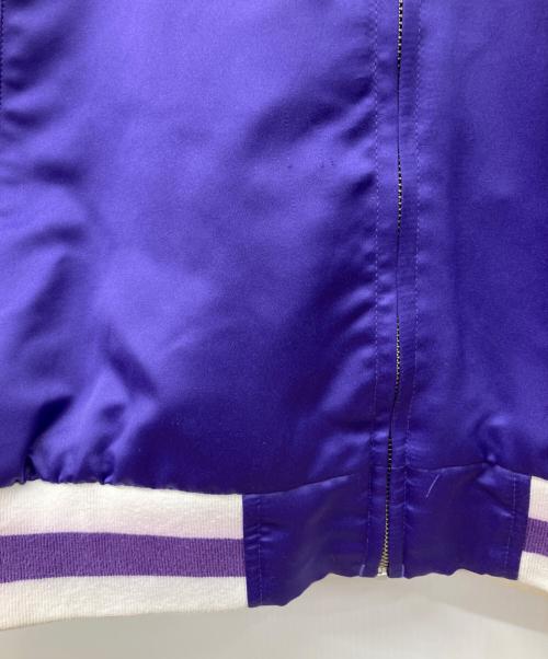 CarHartt（カーハート）CarHartt (カーハート) MOTOWN VARSITY JACKET　モータウン・ヴァーシティ・ジャケット　スタジャン パープル サイズ:ＸＬの古着・服飾アイテム