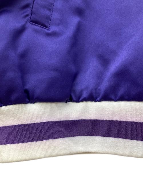 CarHartt（カーハート）CarHartt (カーハート) MOTOWN VARSITY JACKET　モータウン・ヴァーシティ・ジャケット　スタジャン パープル サイズ:ＸＬの古着・服飾アイテム
